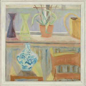 PEDERSEN Mogens 1929,Still life by a window with a Chinese vase,1964,Bruun Rasmussen DK 2008-03-31