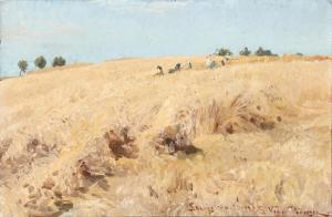 PEDERSEN Viggo C.F.V 1854-1926,Harvest workers in the field,1885,Bruun Rasmussen DK 2024-04-08