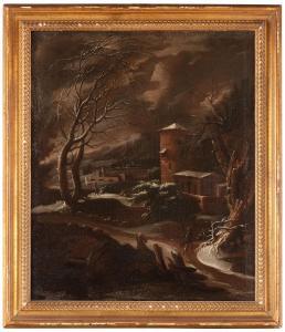 PEDON Bartolomeo 1665-1732,Paesaggio invernale,Wannenes Art Auctions IT 2023-11-29
