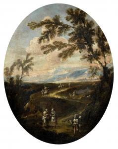 PEDON Bartolomeo 1665-1732,Travellers on a country path, an Italianate landsc,Bonhams GB 2014-09-24