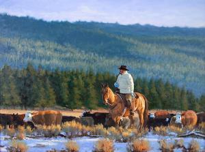 PEEK Carol 1961-1994,First Snow; Moving Cattle,Jackson Hole US 2019-09-13