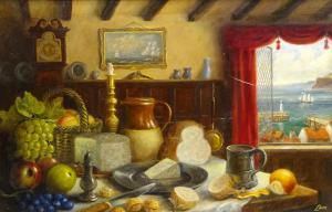 Peel Len,The Dinner Table with Open window looking on,20th century,David Duggleby Limited 2020-06-27