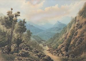 PEERLESS Tom 1884-1899,Settlers in a Southern Landscape,International Art Centre NZ 2023-08-22