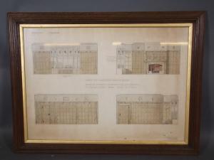 PEERS W.G,architectural interior plan for a Jacobean panelle,Crow's Auction Gallery GB 2017-06-07