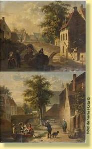 PEETERS Al 1800-1800,Vues de ville avec barque,1853,Horta BE 2009-10-12
