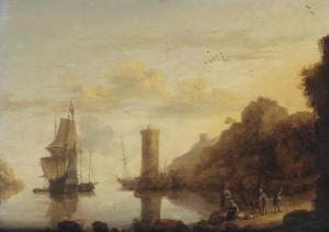 PEETERS Bonaventura I,Mountainous bay with Dutch ships at anchor,1651,Christie's 2015-06-23