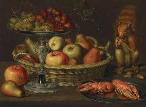 PEETERS Clara 1585-1655,A wicker basket with apples and pears, a silver ta,Christie's GB 2023-07-06