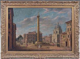 PEETERS Jacobus 1637-1695,Vue de la colonne Trajane et de l'église Sainte-Ma,De Maigret 2021-03-24