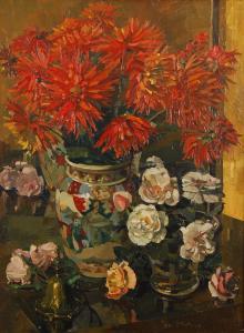 PEETERS JOS 1900-1900,Vases de fleurs sur une table,Brussels Art Auction BE 2022-03-22