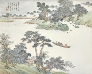 PEIDUN ZHANG 1772-1846,Sailing by the Shore,1835,Sotheby's GB 2023-04-07
