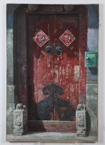 PEIKUN WANG 1968,RED DOORS,2004,Sloans & Kenyon US 2017-09-23