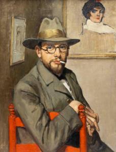 PEIZEL Bart 1887-1974,Portret van Friderich Nicolai Barfoed (1890-1941),1921,Venduehuis 2024-02-28