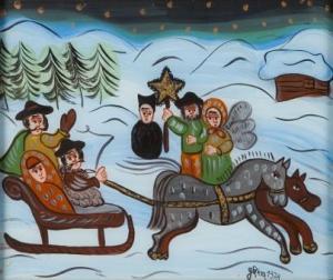 Peksa Jolanta 1952,Horse drawn sleigh,1978,Desa Unicum PL 2018-10-25
