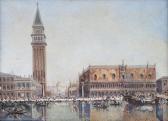 PELEZ Fernand,Vue de la Piazzetta et la Place Saint-Marc animée.,1868,Lombrail - Teucquam 2018-10-06
