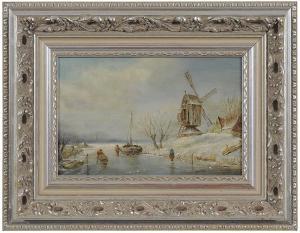 PELGROM Jacobus 1811-1861,Windmill on a Frozen River,Brunk Auctions US 2018-05-12