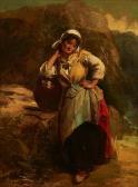 PELHAM Thomas Kent 1860-1891,Resting Girl in Mountain Landscape,1861,Shapiro AU 2020-02-23
