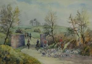 PELL Catherine Mary 1900-1900,Opening Meet Outside The Foxhounds Inn,1977,Gilding's GB 2016-12-13
