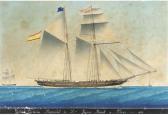 PELLEGRIN Louis Antoine Victor 1836-1884,The Spanish topsail schooner Victoria in two po,Christie's 2006-02-01