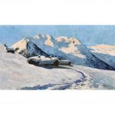 PELLEGRINI Alfred Heinrich 1881-1958,Alpes bernoises sous la neige,Dobiaschofsky CH 2018-11-09