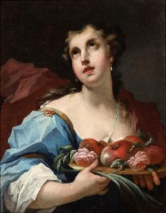 PELLEGRINI Gian Antonio 1675-1741,Ritratto di gentildonna come Flora,Bertolami Fine Arts 2023-11-23