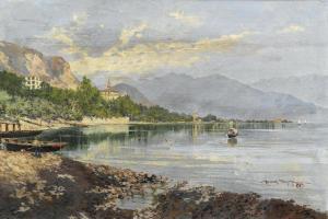 PELLEGRINI Riccardo 1863-1934,Bellagio on Lake Como,1893,Palais Dorotheum AT 2013-04-16