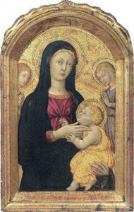 PELLEGRINO DI MARIANO 1425-1495,MADONNA COL BAMBINO E DUE ANGELI,Pandolfini IT 2010-10-20