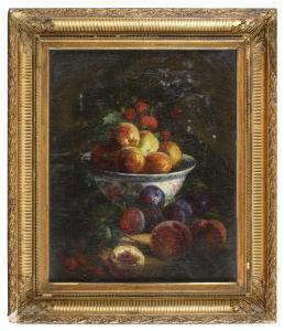 PELLETIER Antoine Jules 1825-1887,Trionfo di frutta estiva in coppa di porcellana,Babuino 2024-01-12