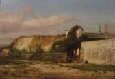 PELLETIER Joseph Laurent 1811-1892,Maison près d'une falaise,ARCADIA S.A.R.L FR 2019-12-14