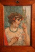 PELLETIER Leonce 1869-1950,Portrait de jeune femme,De Vregille Bizouard FR 2007-09-22