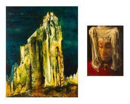 PELOUSSE René 1917-1977,Paysage et Portrait d'homme à la Croix,1969,Millon & Associés FR 2021-06-20