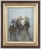 PELTIER Marcel 1924-1998,Course de chevaux,Tradart Deauville FR 2020-02-16
