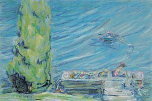 PEMBERTON SMITH FREDA 1902-1991,Untitled - Dock-Lake Menphremagog,Levis CA 2023-03-11