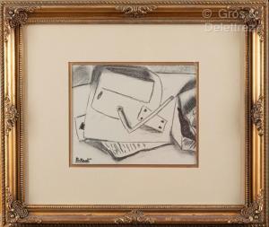 PEN KOAT Pierre 1945,Composition cubiste à la lettre,Gros-Delettrez FR 2023-10-02