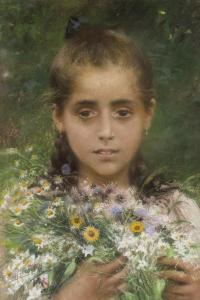 PENA Y MUNOZ Maximino 1863-1940,Niña con flores,Duran Subastas ES 2023-10-25