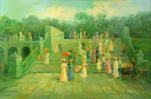PENCKE F.G,The gathering on the steps,Ewbank Auctions GB 2018-09-12