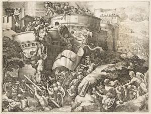 PENCZ Georg 1500-1550,The Capture of Carthage,1539,Swann Galleries US 2024-04-18