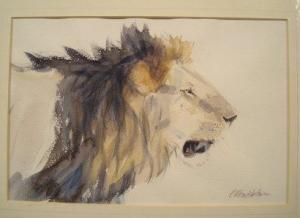 PENDLETON Chris 1956,Study of a lion's head,Dickins GB 2009-01-09