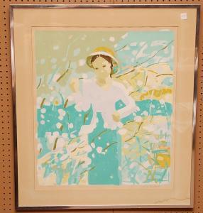 PENG Jen 1928,"Girl in Flower Garden",Hood Bill & Sons US 2014-12-02