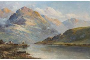 PENN Stanley 1895-1950,HIGHLAND LOCH WITH MOUNTAINS BEYOND,Addisons GB 2015-06-25