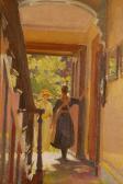 PENN William Charles 1877-1968,Maid answering the front door,1924,Burstow and Hewett GB 2008-07-23