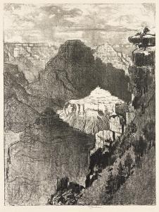 Pennell Joseph,The City Under the Black Mountain (Grand Canyon, A,1912,Swann Galleries 2024-04-18