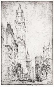 Pennell Joseph 1857-1926,The Woolworth Building,1915,Swann Galleries US 2024-03-14