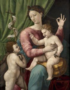 PENNI Luca 1500-1556,La Vierge à l'Enfant et le petit saint,Artcurial | Briest - Poulain - F. Tajan 2023-03-22