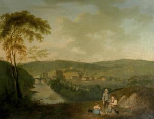 PENNINGTON John,Children on a hill, above a river landscape with a,Woolley & Wallis GB 2021-08-11