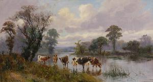 PENNINGTON OSWALD FRANKLYN 1885-1953,Cattle watering in a river valley,Bonhams GB 2007-11-27