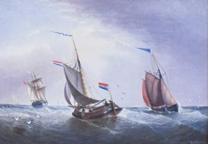 PENNY William Daniel 1834-1924,Shipping at Sea,Tennant's GB 2023-01-27