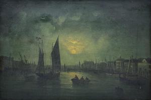 PENNY William Daniel 1834-1924,Whitby Harbour by Moonlight,David Duggleby Limited GB 2022-06-17