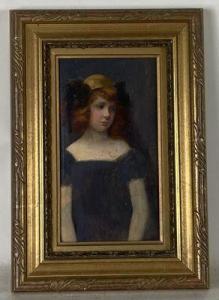 PENOT Albert Joseph 1862-1930,Portrait de jeune fille,Hotel des ventes Giraudeau FR 2022-02-09