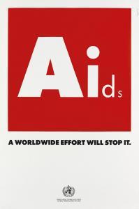 PENTAGRAM,AIDS, a Worldwide Effort Will Stop It,1990,Swann Galleries US 2019-06-20