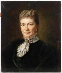 Penther Daniel,Porträt einer Dame mit Plüschkragen und Camée,1883,Palais Dorotheum 2020-10-08